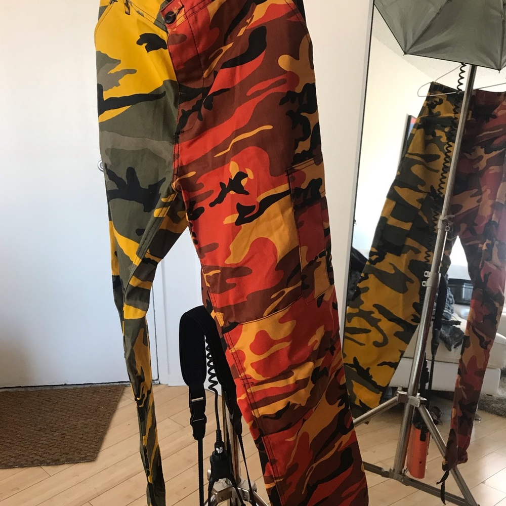 Two tone camouflage pants